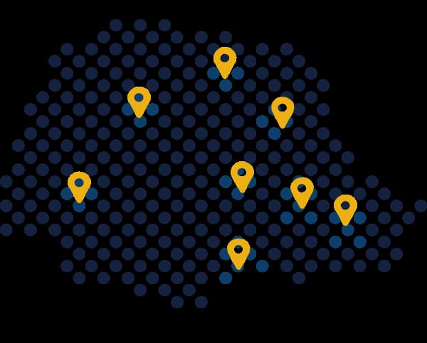 mapa de cidades atendidas