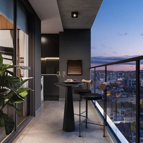 Varanda apartamento de 2 quartos